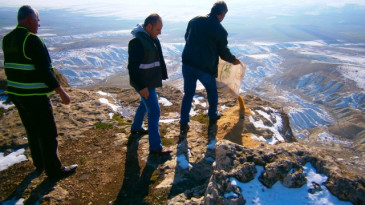 Yaban hayvanları için doğaya yem bırakıldı