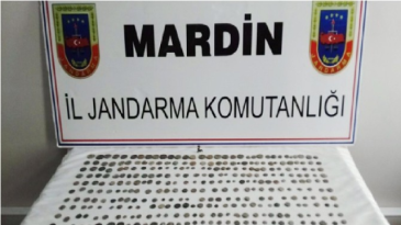 370 adet bronz sikke ele geçirildi