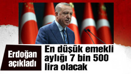 En düşük emekli aylığı 7 bin 500 lira