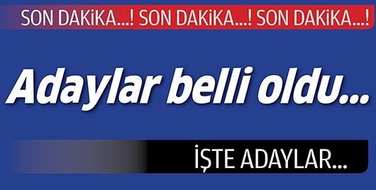 İŞTE TÜM PARTİLERİN ADAY LİSTESİ