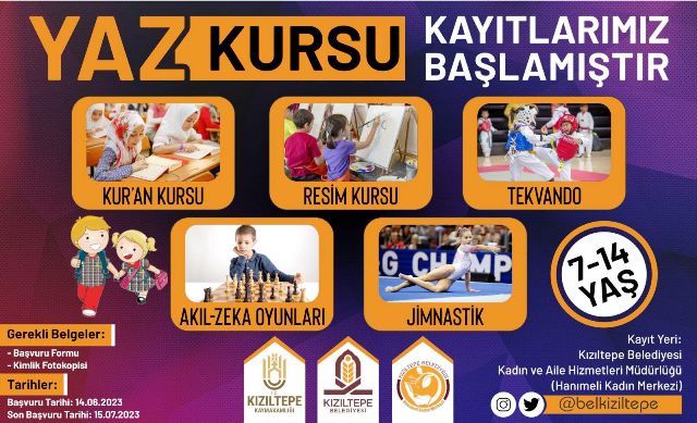 Kızıltepe’de Yaz Kursu Kayıtları Başladı