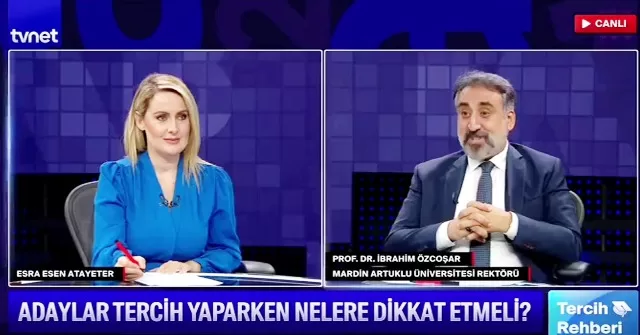 Rektör Özcoşar, TVNET Canlı Yayınına Konuk Oldu… 81 ilimizden yeni öğrencileri bekliyoruz