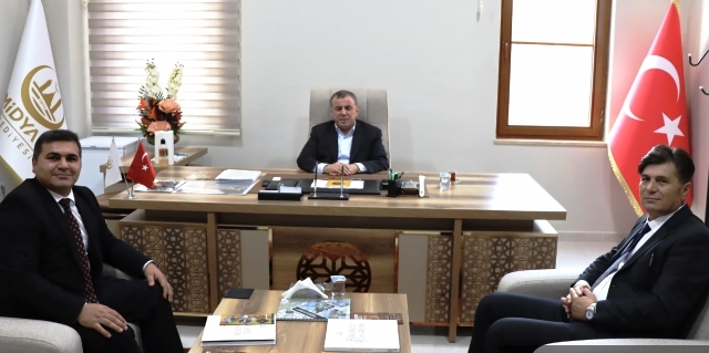 Midyat İlçe Milli Eğitim Müdürü Demir’den Belediye Başkanı Şahin’e ziyaret