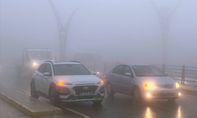 Mardin’de Yağmur ve sis etkili oldu