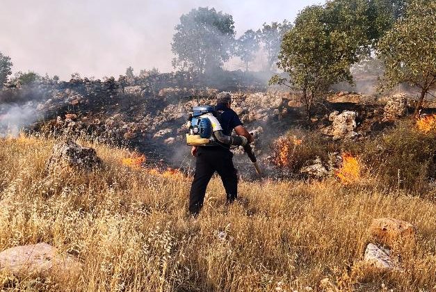 İlçelerdeki yangınlar söndürüldü