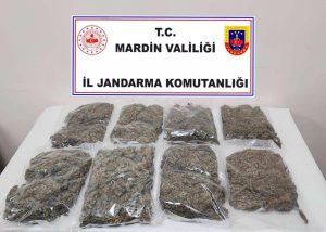 Mardin’de yol kontrolünde durdurulan araçta jandarma ekiplerinin yaptığı aramada uyuşturucu