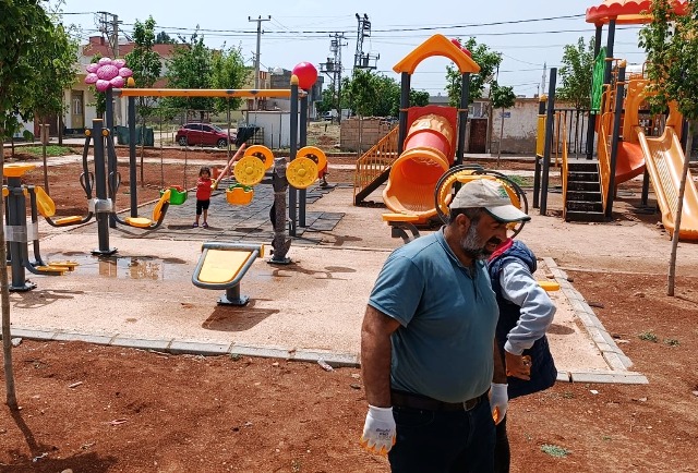 Mardin’in Kızıltepe ilçesinde, Sanayi Mahallesi’nde bulunan Kürkçüler Parkı’na yeni spor