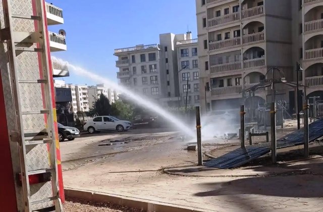 Nusaybin’de çocuk oyun parkı ateşe verildi