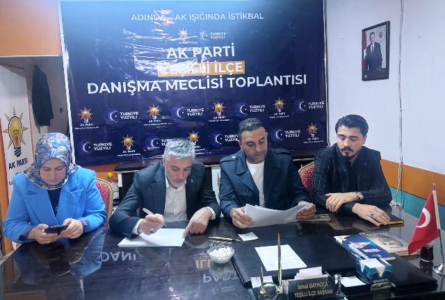 AK Parti Yeşilli İlçe Başkanı İsmail Bayhoca, yaptığı açıklamada, ilçenin