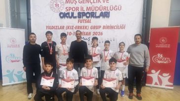 Kasımiye Ortaokulu Futsal Takımı Muş’ta Şampiyon Oldu