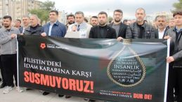 Mardin’de “idam yasası”na tepki: Filistin için basın açıklaması