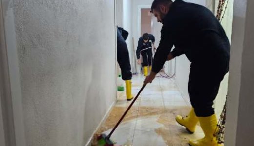 Midyat’ta Ekipler Gece Gündüz Çalıştı