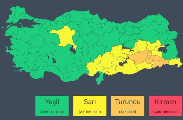 İçişleri Bakanlığı: Birçok ilde kuvvetli ve şiddetli sağanak bekleniyor