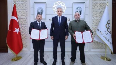 Mardin’in Artuklu ilçesinde yapılacak cami ve külliye projesi için protokol
