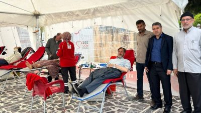 HÜDA PAR Kızıltepe İlçe Teşkilatı, Kızılay’ın düzenlediği kan bağışı kampanyasına