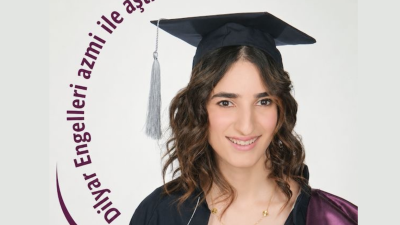 Doğuştan serebral palsi hastası olan Dilyar Kavak, fiziksel engellerine rağmen