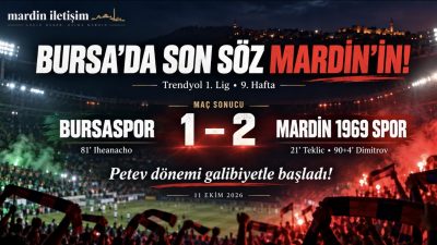 Mardin 1969 Spor, Bursaspor deplasmanında uzatma dakikalarında gelen golle üç