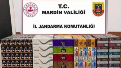 Mardin’in Artuklu ilçesinde kaçak tütün ve sigara ticaretine yönelik düzenlenen